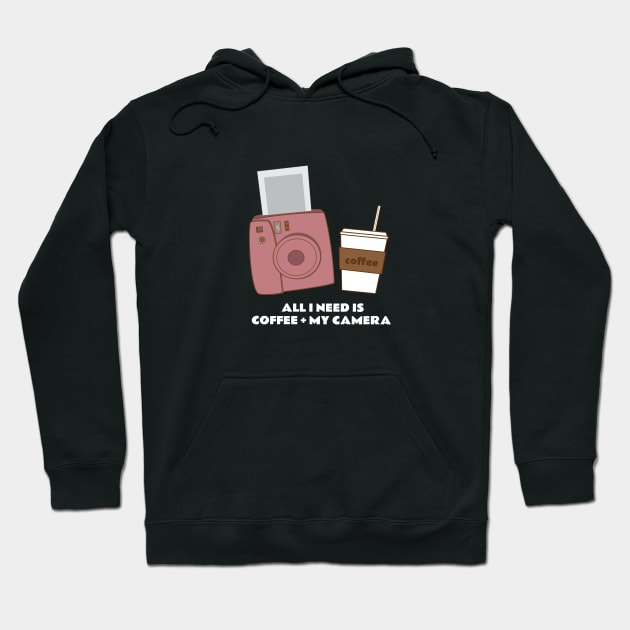 all I need is coffee and my camera Hoodie by EhO